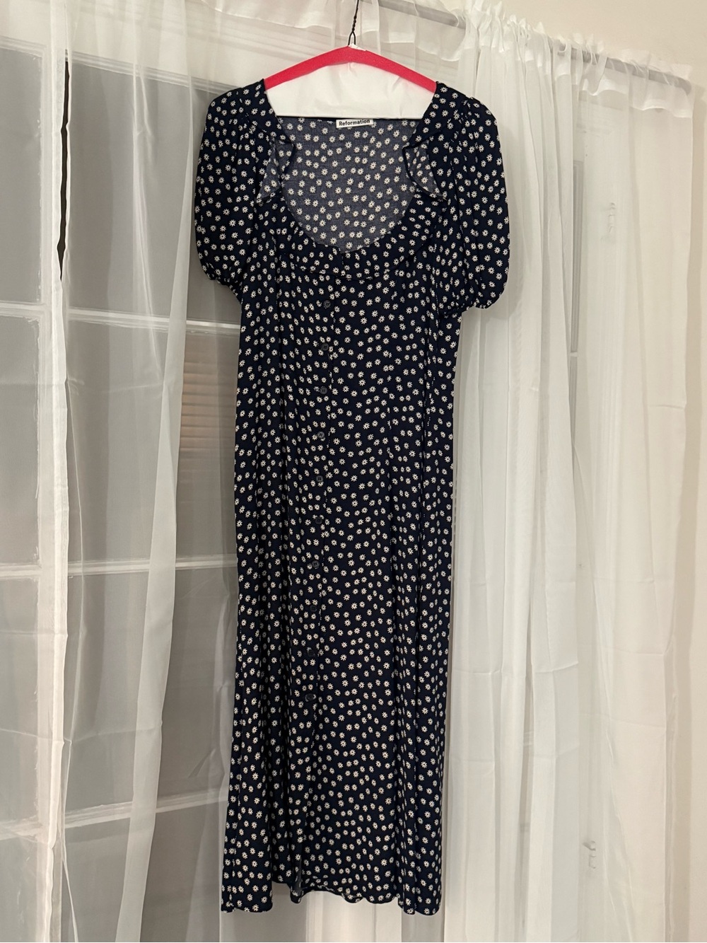 Long flower dress reformation size 8
